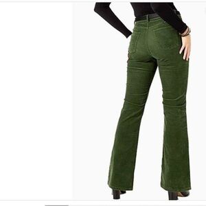 Wrangler, green corduroy flare pants